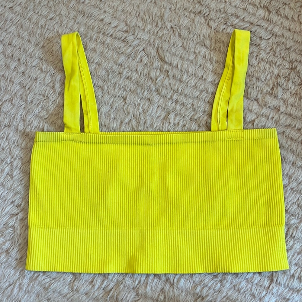 Yellow crop top